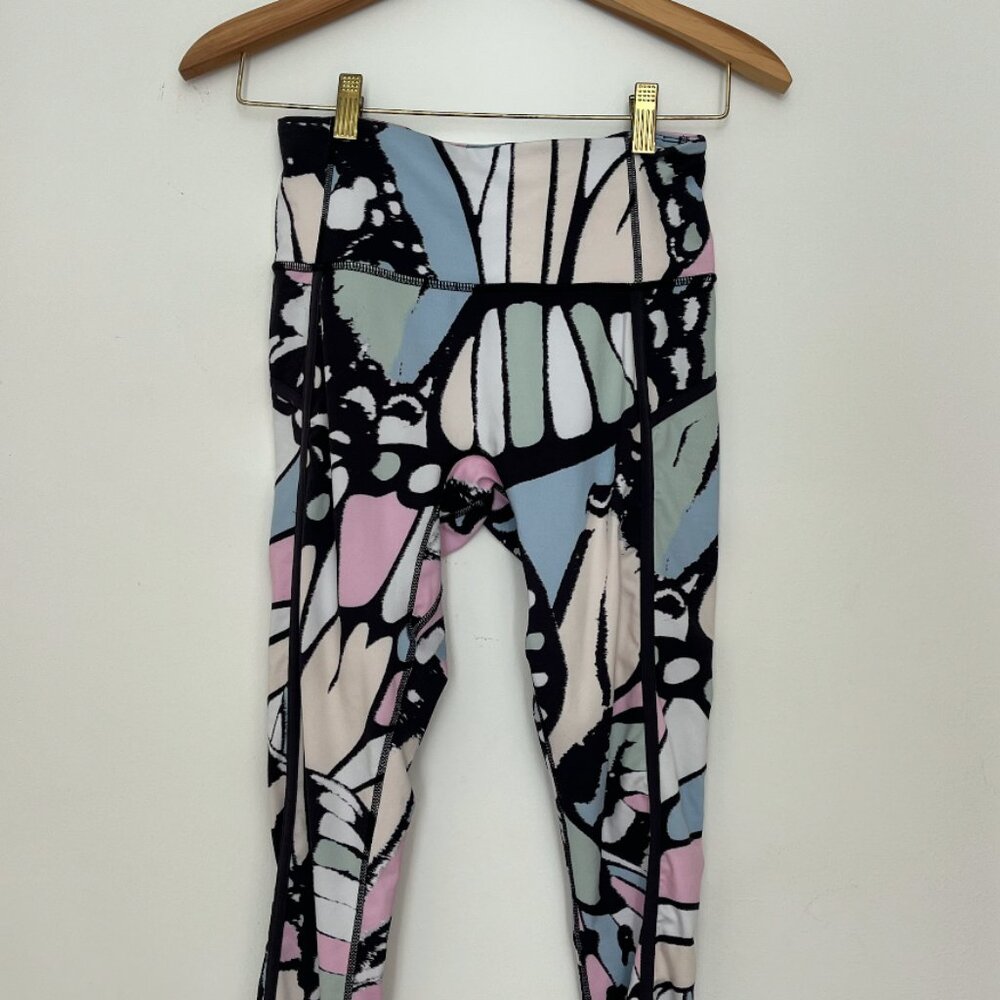 Free People FP Movement High-Rise 7/8 You're A Peach Leggings Butterfly Print S